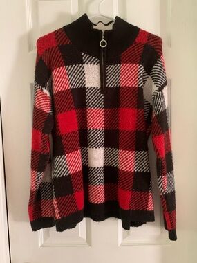My Style Plaid Pullover Sweater
